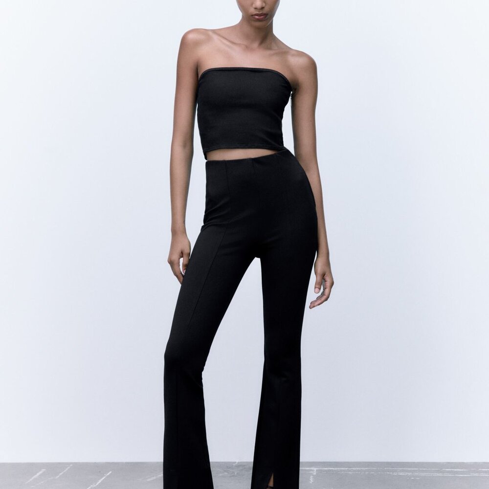 ZARA SLIT FLARED LEGGINGS